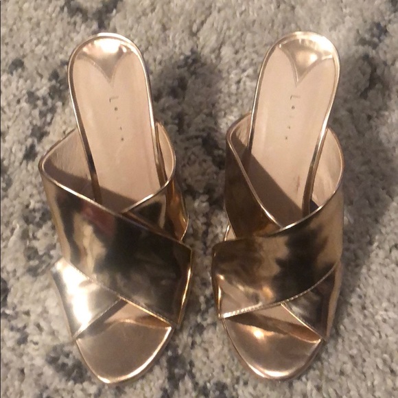 Rose Gold Metalic Mules - Picture 3 of 5